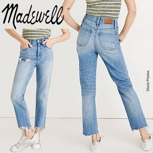 Madewell Classic Straight High Rise Jeans in Corrie Wash (28)